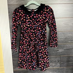 Cotton Blend Floral Collar Dress with Tie Waist Sz 5/6